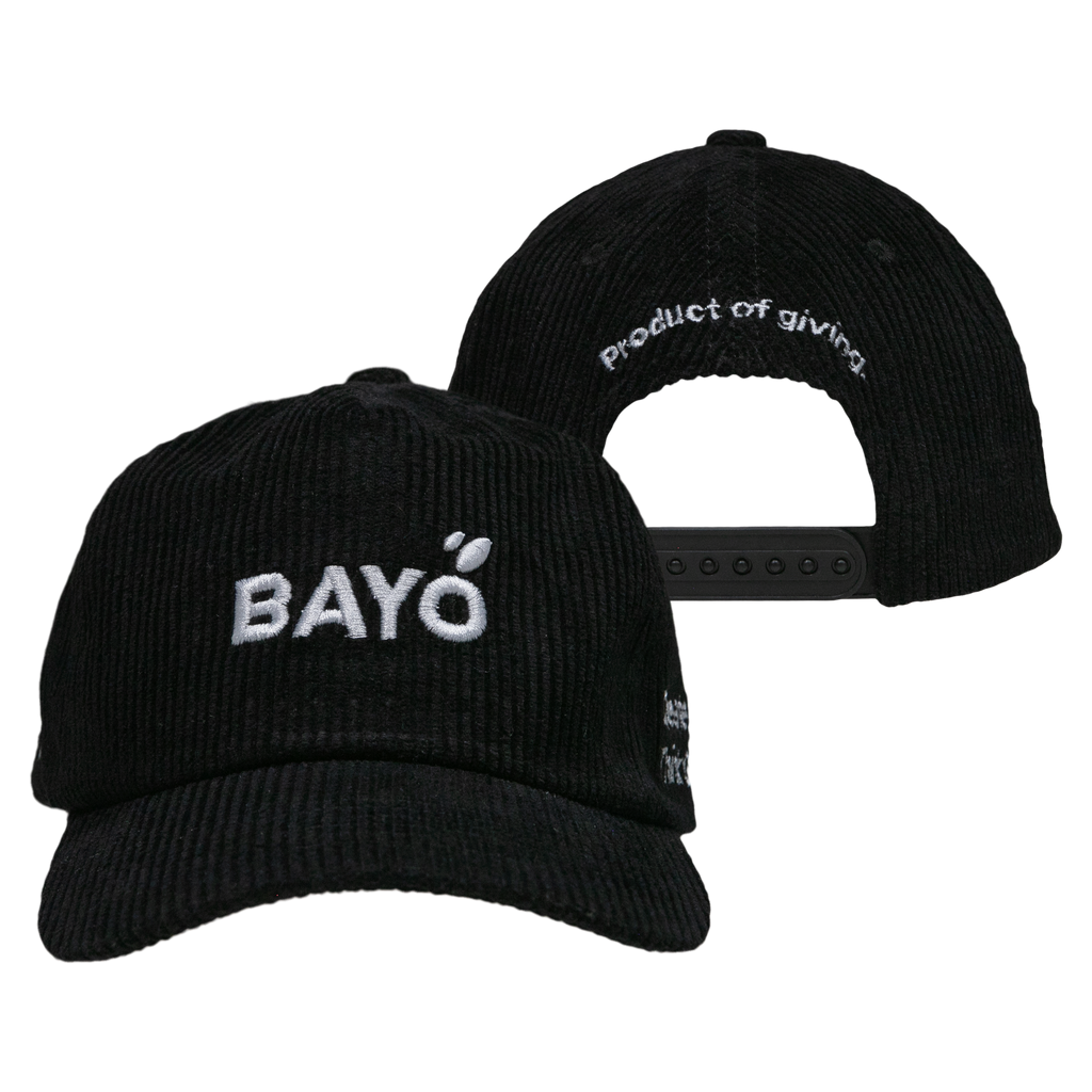 Corduroy Snapback - Black