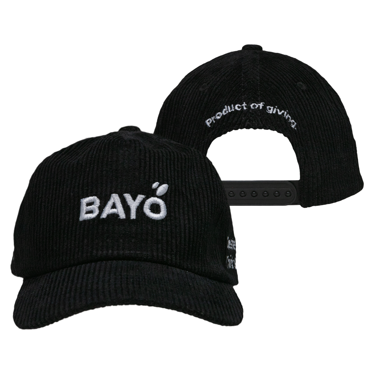 Corduroy Snapback - Black
